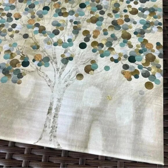 Tree picture on canvas with metallic accents. - Picture 3 of 5